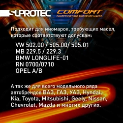 Моторное масло A3/B4 Suprotec Comfort 5W-30, канистра 4л