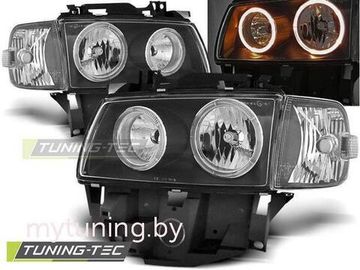 Передние фары angel eyes black для VW T4