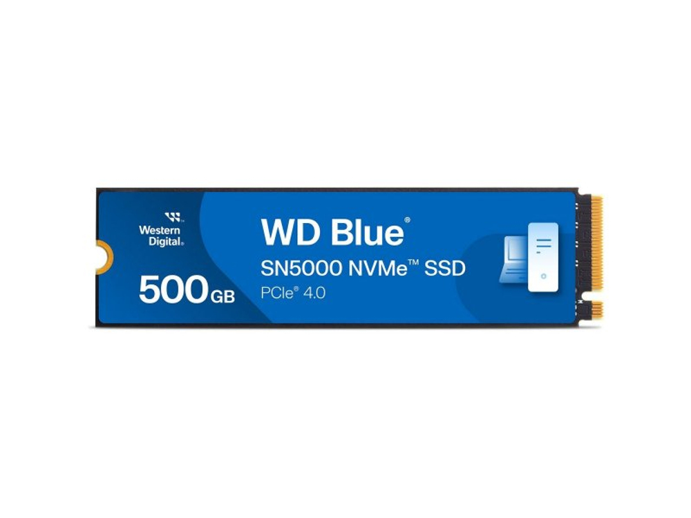 SSD накопитель Western Digital Blue SN5000 500ГБ, M.2 2280, PCIe 4.0 x4, NVMe [WDS500G4B0E]