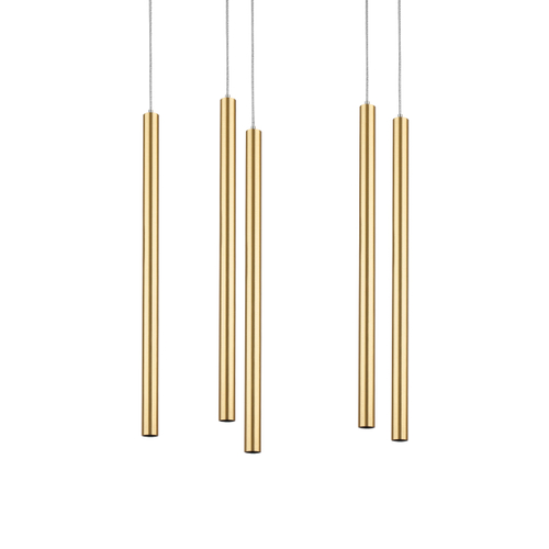 L5T747243 Люстра TUBO LED 25W 1600LM 25G ЗОЛОТО 4000K (574723+747243 (5шт)