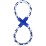 Игрушка - канат для собак средних и крупных пород «НЕСКУЧАЙКА», цвет синий 26*11см / 80гр (лейбл)✦