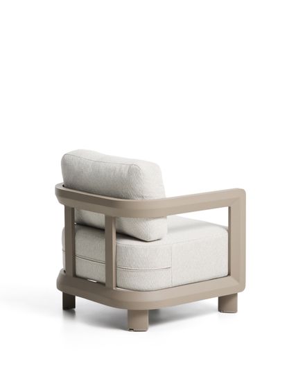 Уличное кресло Nerano из алюминия цвета таупе