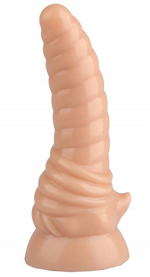 Телесный фигурный анальный фаллоимитатор - 20,5 см. (Цвет: телесный)