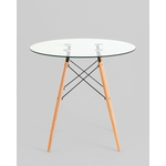 Стол Eames DSW NEW D80 стеклянный