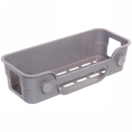 Полка для ванны с липким слоем «Стайл»серая 25,7х11,5х7см