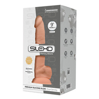 Телесный фаллоимитатор 23,1см на присоске с мошенкой SilexD Premium Silicone Dildo Model 3