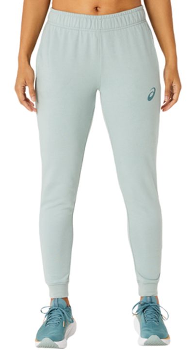 Женские теннисные брюки Asics Big Logo Sweat Pant - ocen haze/foggy teal