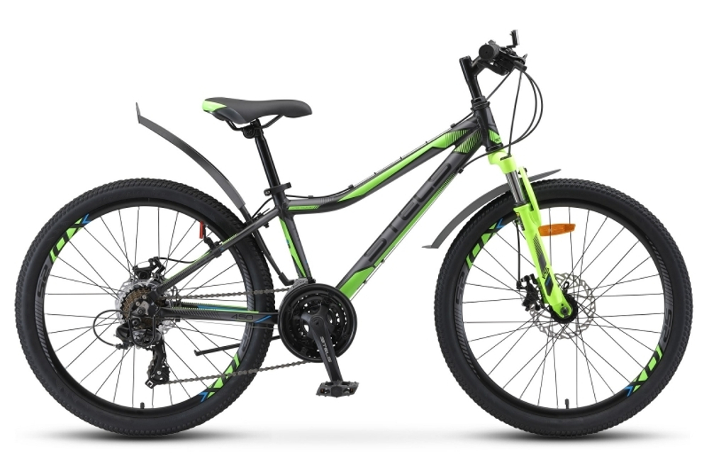 Велосипед 24" STELS Navigator-450 MD (13" Черный/зеленый) V020