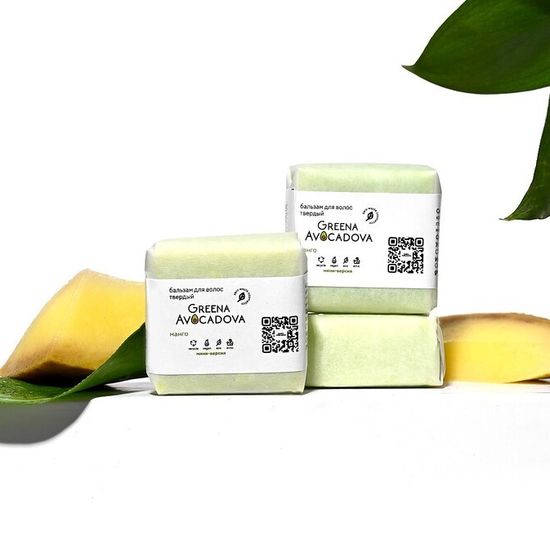 Бальзам для волос твёрдый Greena Avocadova манго, 10 г