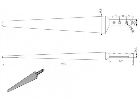 Лопасти для ветрогенераторов 107 см, фото №836423936