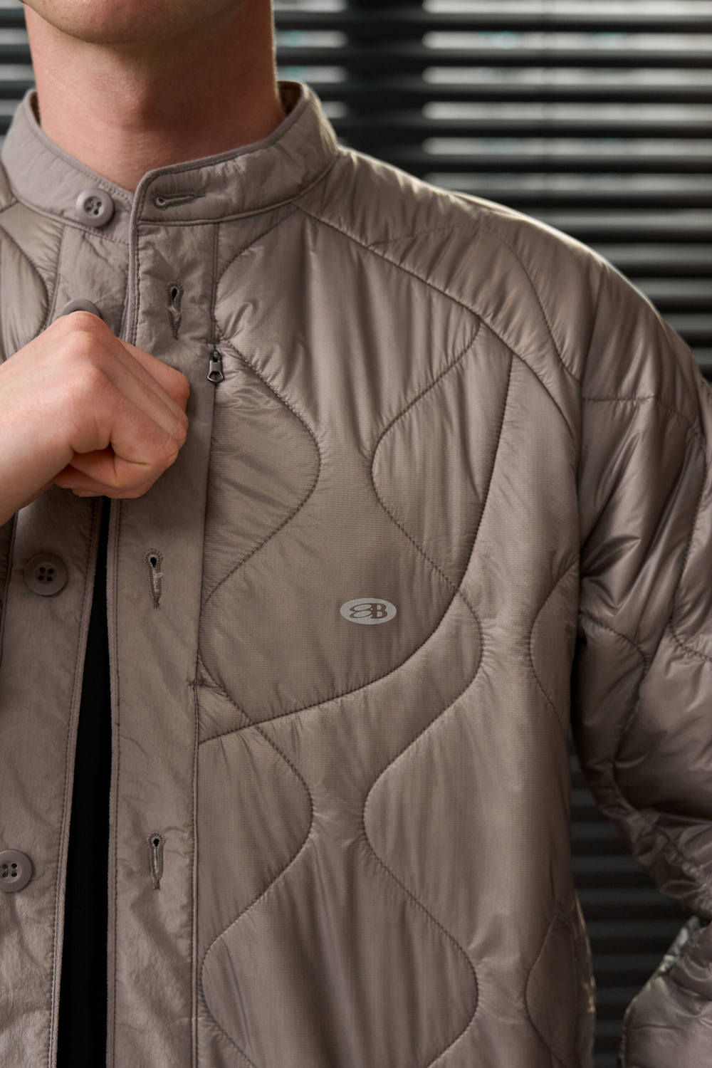 Куртка Nothomme Blue Monte Stand-Сollar Jacket "Fragrant Gray Purple"