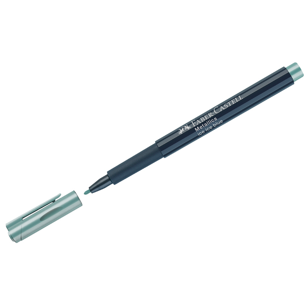 Маркер для декорирования Faber-Castell "Metallics", голубой металлик, пулевидный, 1,5мм