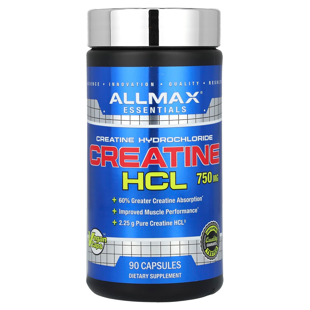 ALLMAX, Креатин гидрохлорид, 750 мг, 90 капсул