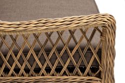 "Катания" обеденная группа плетеная на 6 персон, цвет соломенный