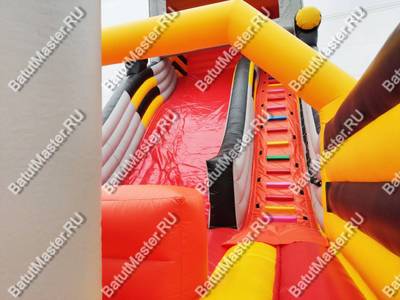 Детский надувной батут-горка "Бульдозер" 12*5*8 м