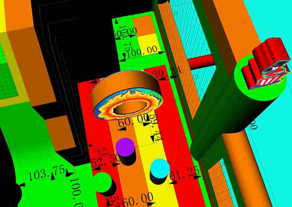 Коммерческий надувной батут "Русский цирк" с крышей, 6x4x4 м