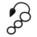 Тройное эрекционное кольцо 3см и 4см с анальным хвостом Erotist Toys Anal Plag with Cock Ring Drop Size S