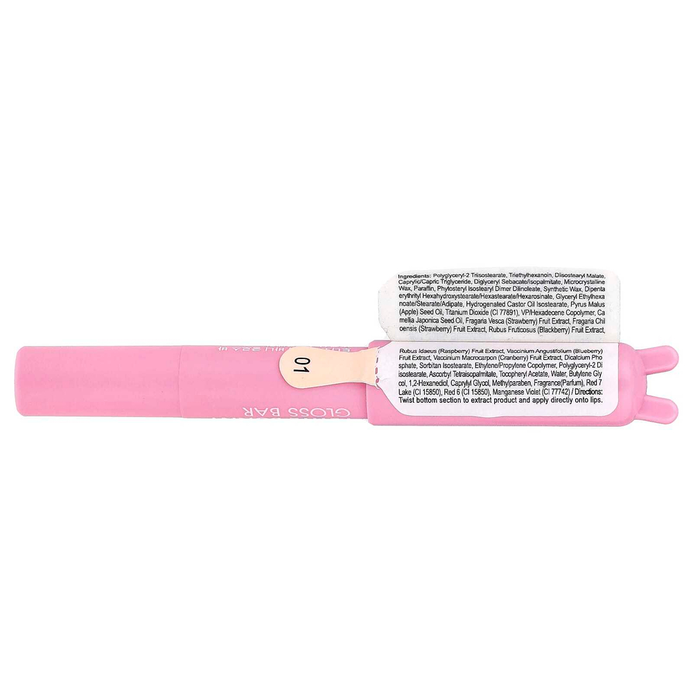 TonyMoly, Petite Bunny Gloss Bar, 01 сочная клубника, 2 г (0,07 унции)