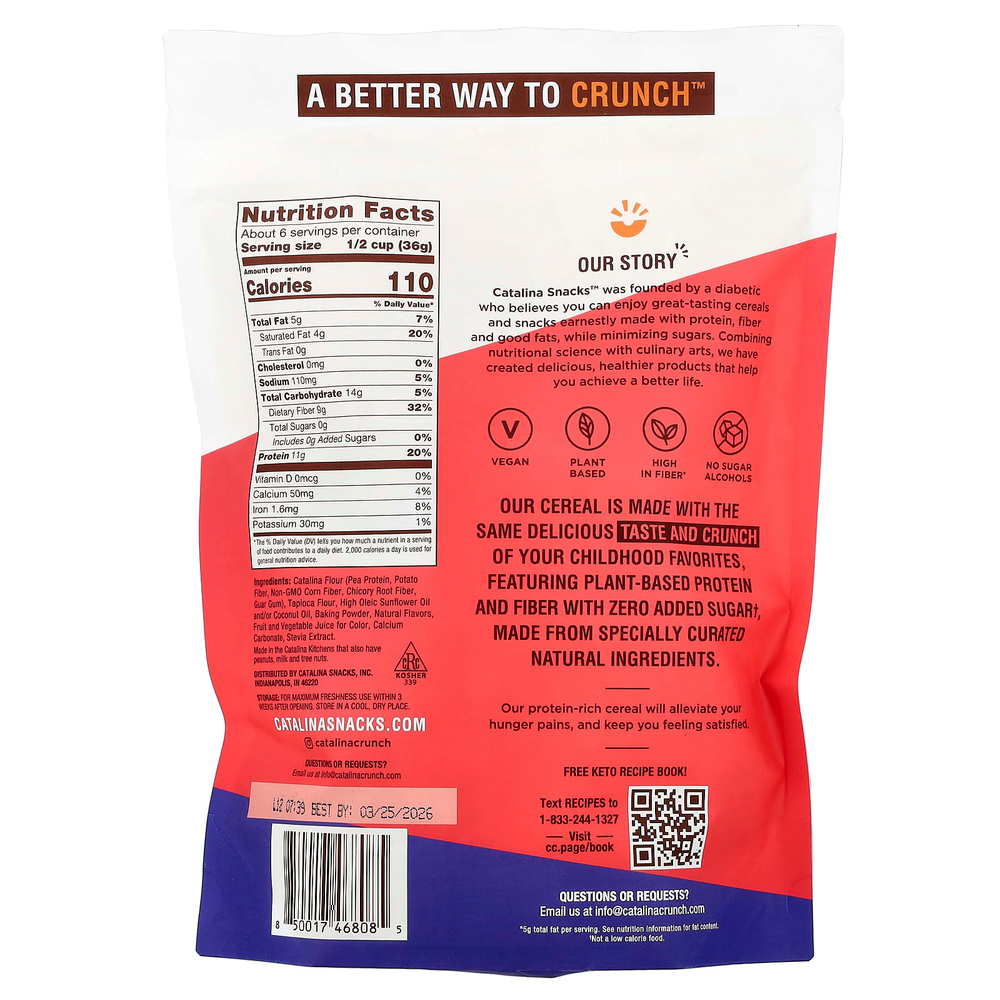 Catalina Crunch, Keto Friendly, фруктовые хлопья, 227 г (8 унций)