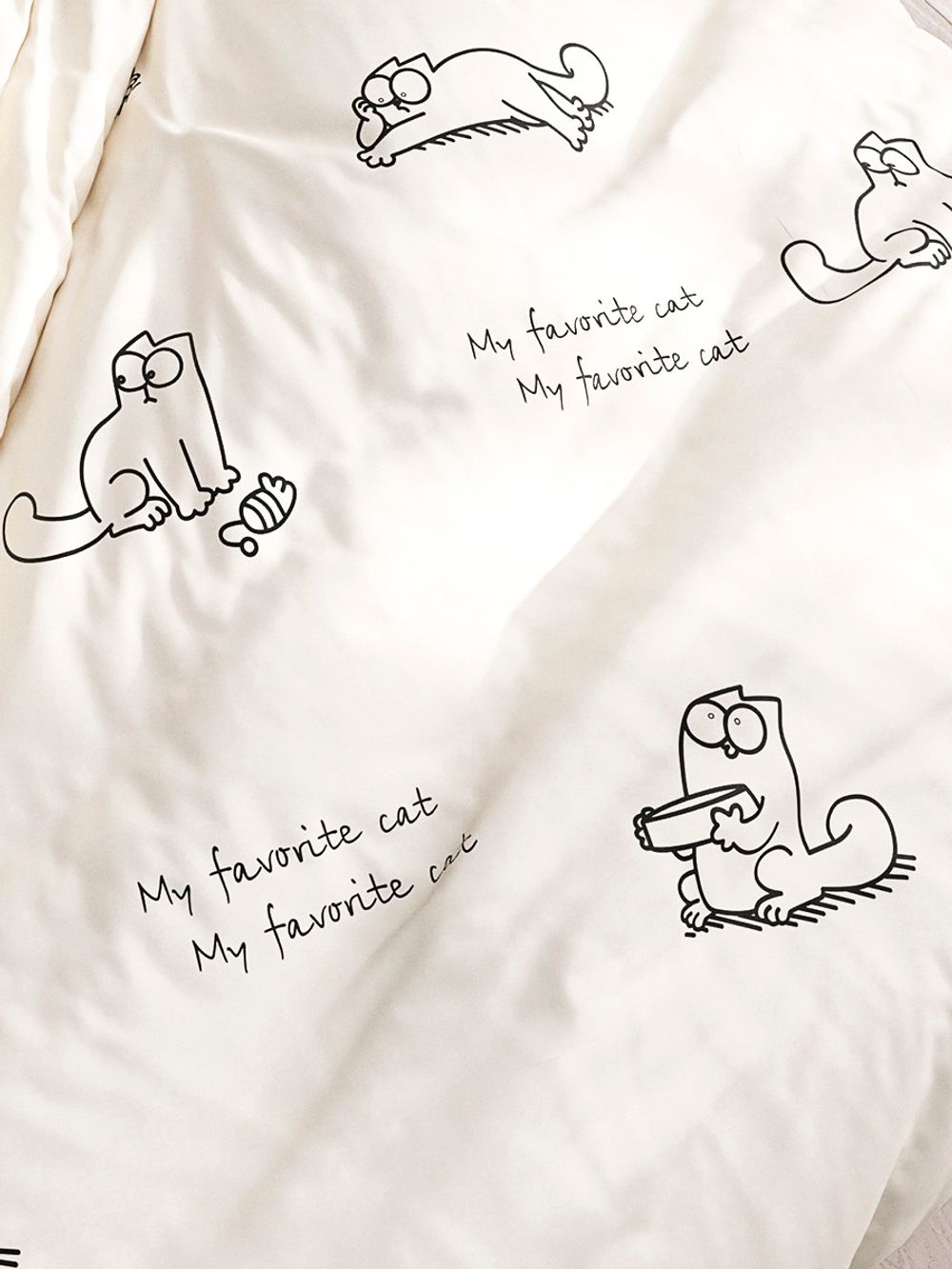 Простынь на резинке Сказка "Котики Грей" 140х200 см, перкаль