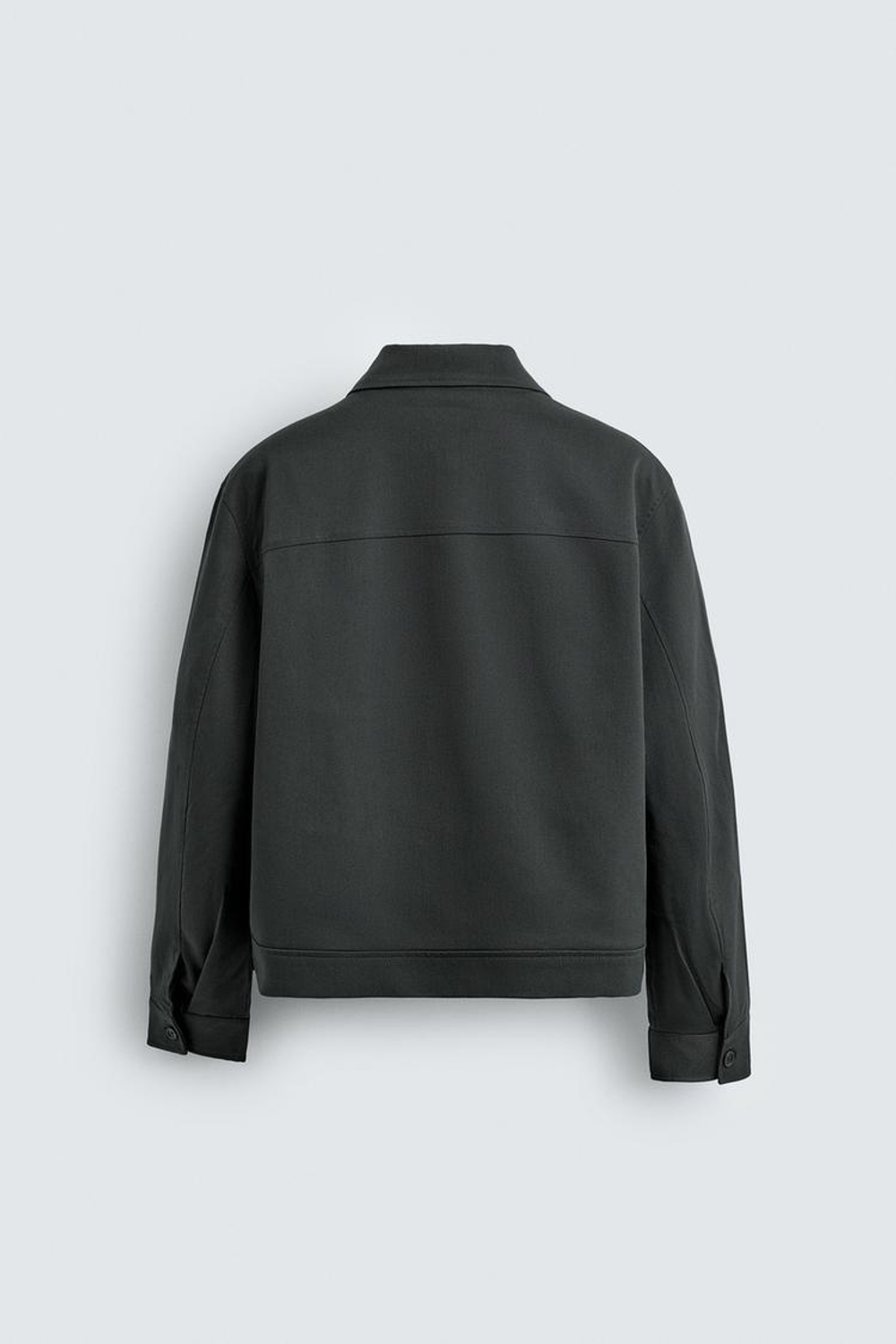 ZARA КУРТКА-РУБАШКА REGULAR FIT, ТЕМНЫЙ ХАКИ