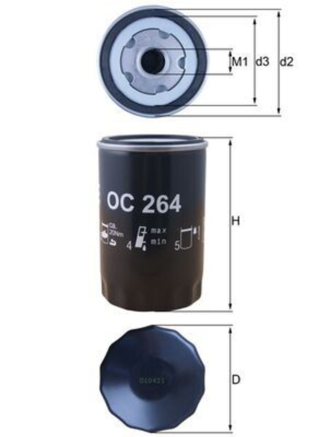 MAHLE - OC264-MAH - Oil Filter