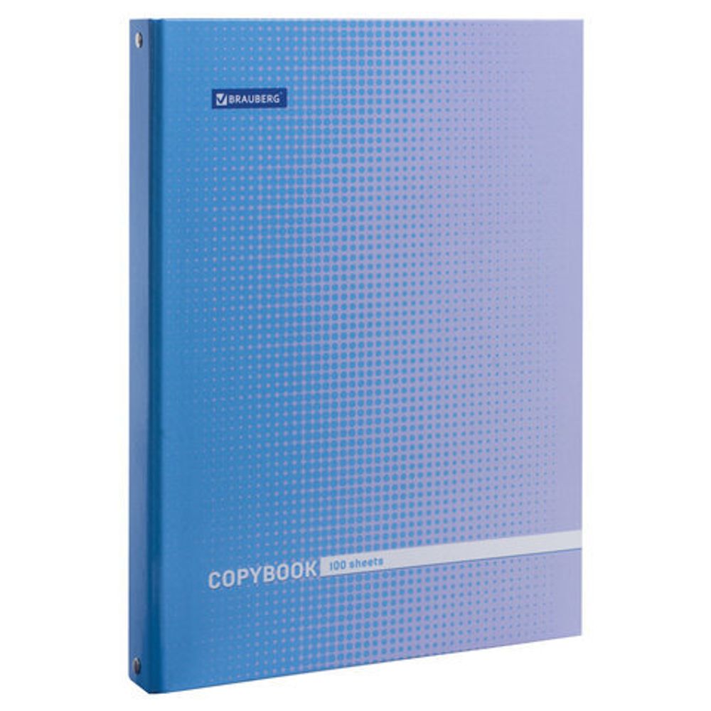 Тетрадь на кольцах БОЛЬШОГО ФОРМАТА (225х300 мм) А4, 100 л., обложка картон, клетка, глянцевая ламинация, BRAUBERG, "Градиент", 403272