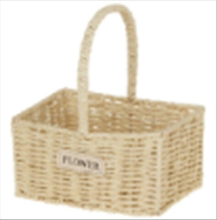Корзина плетеная (бумага) 22x13,5xH10,5/27,5см (Натуральный)