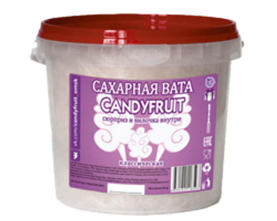 Сахарная Вата с сюрпризом Классическая "CANDYFRUIT" 50гр (6шт)