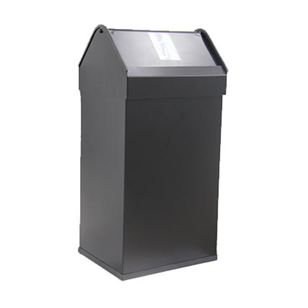 Контейнер для мусора с качающейся крышкой 40 л. нерж. сталь NOFER 14118.2.N чёрный