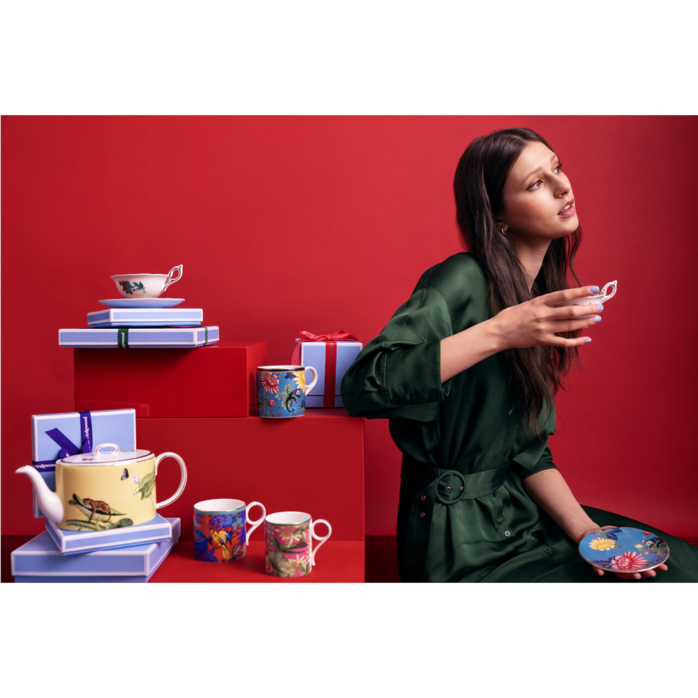 Wedgwood Чайная чашка Wonderlust 140 мл с блюдцем Золотой попугай