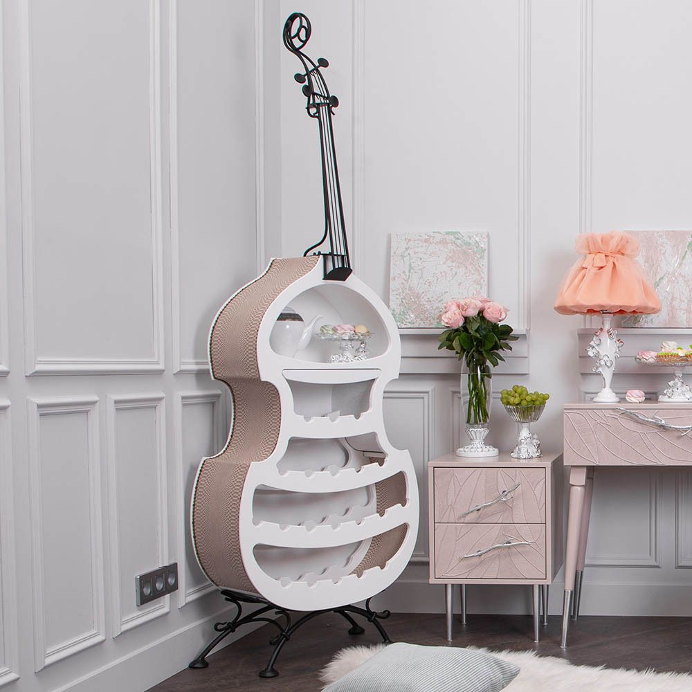 Мини-бар Контрабас 2 Айвори Рептилия жемчуг