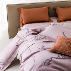 ZEPHYR HOME Постельное белье на двуспалку Египетский хлопок Балерины розовый