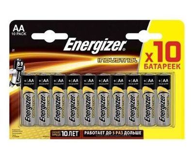 Батарейка AA щелочная Energizer Industrial LR6 Box 10, в коробке 10шт.