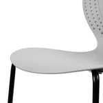 Стул пластик Wave серый с черными ножками