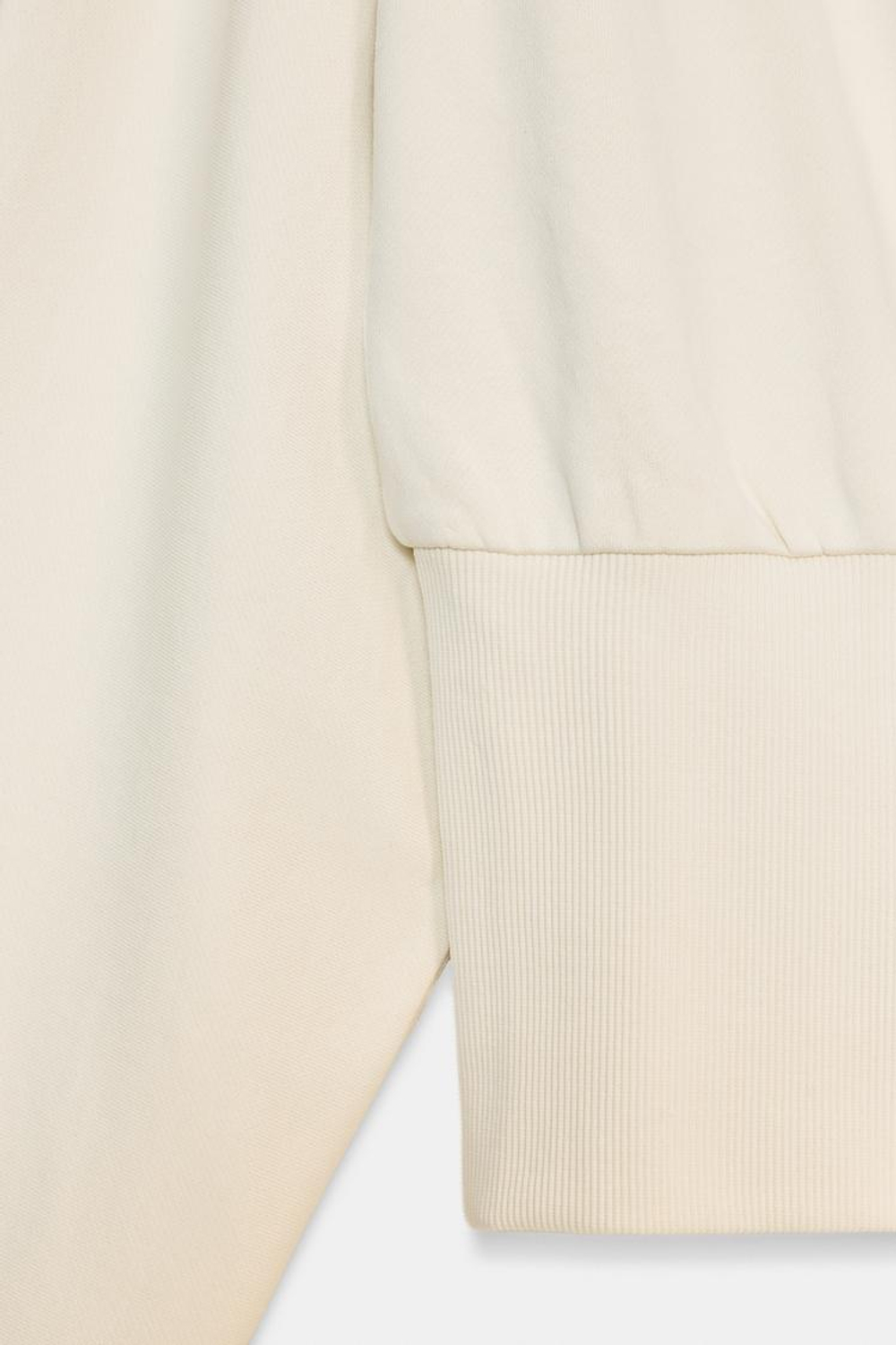 ZARA АСИММЕТРИЧНАЯ ХЛОПКОВАЯ ТОЛСТОВКА, ЭКРЮ