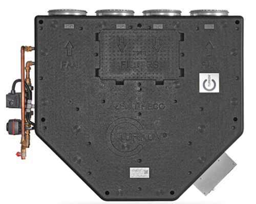 Приточно-вытяжная вентиляционная установка 500 Turkov Zenit 550 HECO W