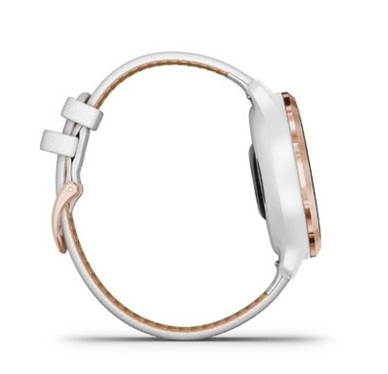 Смарт часы Garmin Venu 2S Безель цвета розового золота с кожаным ремешком 010-02429-23