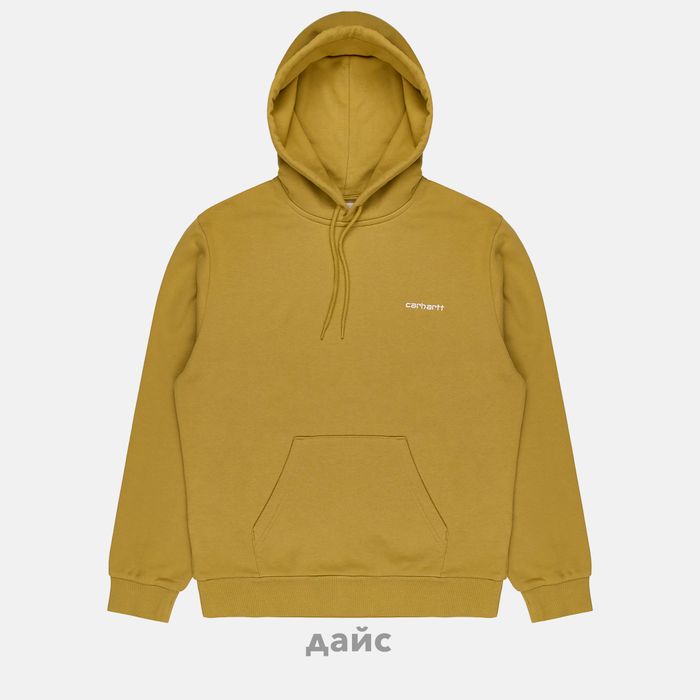 Толстовка мужская Carhartt WIP Script Embroidery Hooded артикул:I033658_agate - купить в магазине Дайс