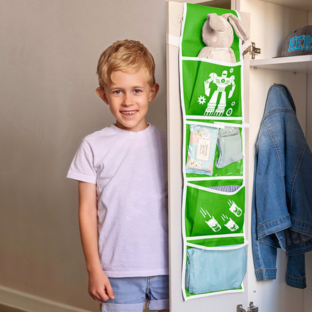 Кармашки для детского сада на резинке. Робот