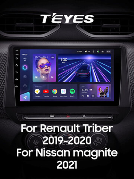 Teyes CC3 9"для Renault Triber, Nissan Magnite 2019-2021 (прав)