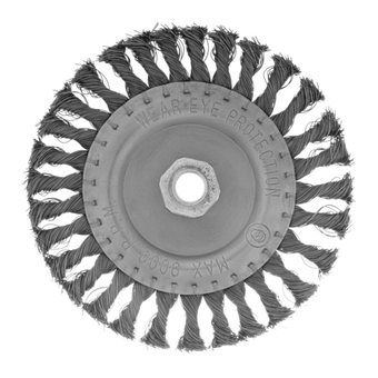 Щетка для УШМ 150 мм, М14, плоская, крученая проволока 0.35 мм Matrix