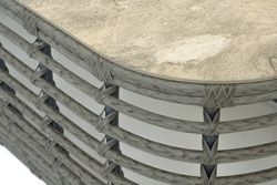 "Ницца" журнальный столик из искусственного ротанга, цвет серый