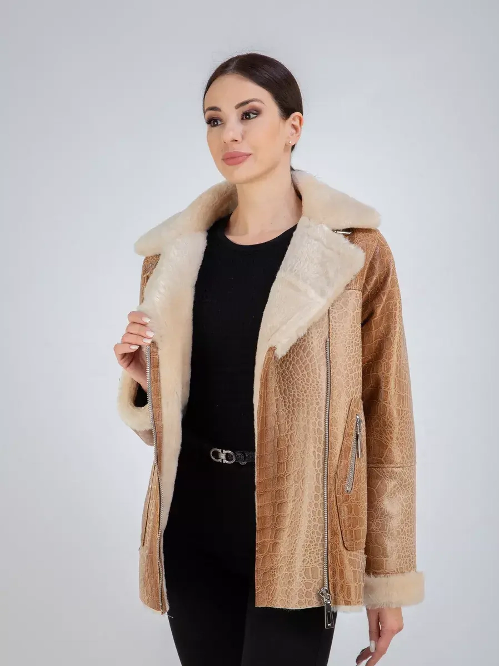 Дубленка авиатор натуральная Турция