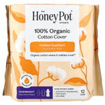 The Honey Pot Company, прокладки из органического хлопка с крылышками, ночные, 12 шт.