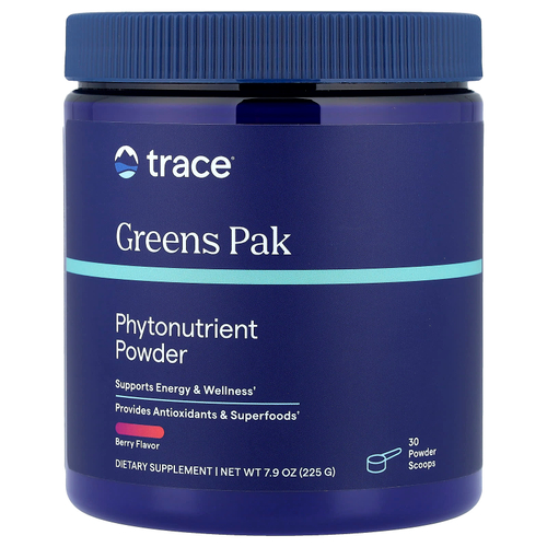 Trace, Greens Pak, фитонутриенты в порошке, ягодный вкус, 225 г (7,9 унции)