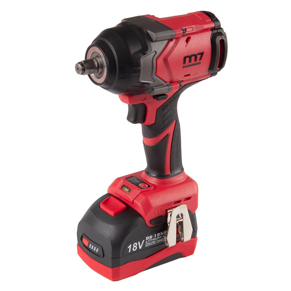 MIGHTY SEVEN (DW-406A) Гайковерт аккумуляторный ударный 1/2", 1600 Нм, 18 В