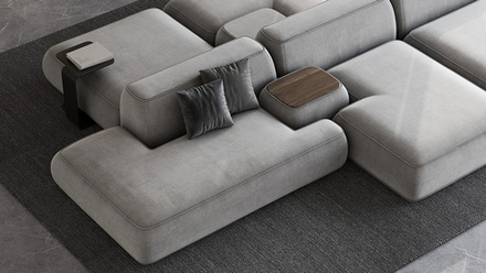 Модульный диван Генрих (Genrih), 4560 мм Двусторонний