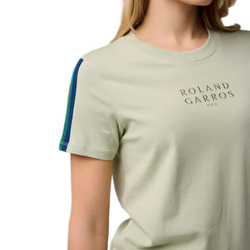 Женская теннисная футболка Roland Garros Color Lines - green