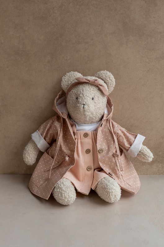 Мишка бежевый в пыльно-розовой парке в горошек / Republic Friends